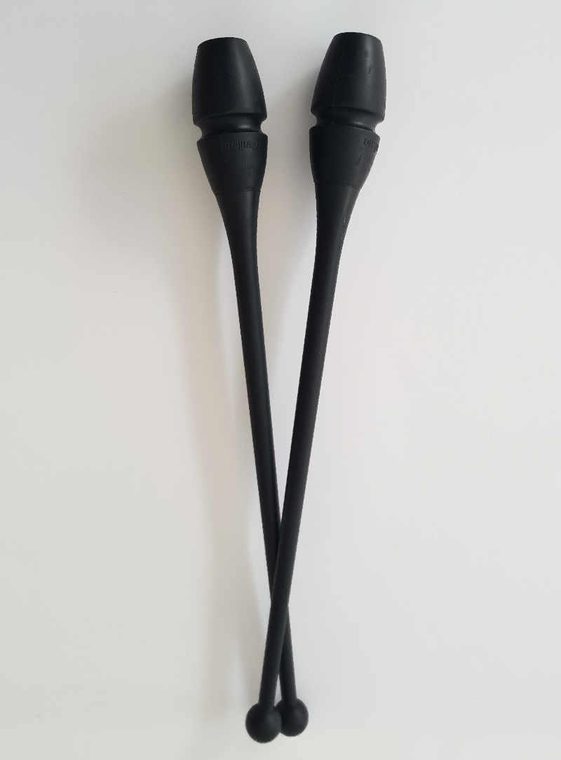 Mazas de gimnasia rítmica color negro engarzables 41cm y 45cm