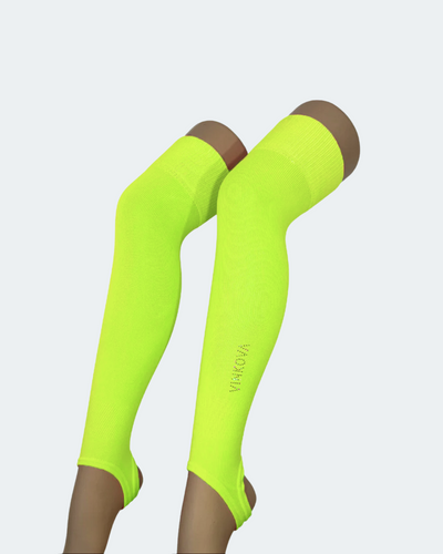 scaldamuscoli ginnastica ritmica vinkova giallo fluo