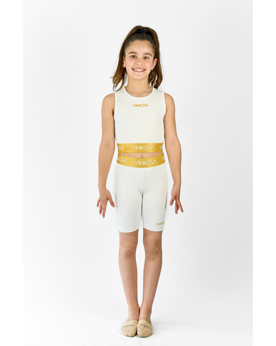 Top Bianco Vinkova con nastro