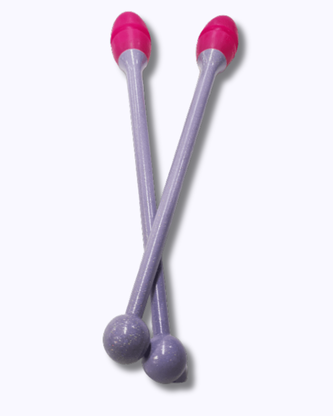 Mazas 36 cm - Morado con brillo y Rosa Fluor