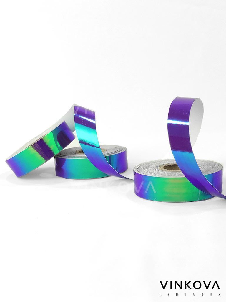 Rollo adhesivo Morado tornasolado-Verde