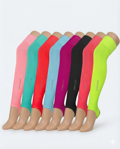 calentadores vinkova para gimnasia ritmica, ayuda a mantener las piernas calientes durante tus entrenamientos