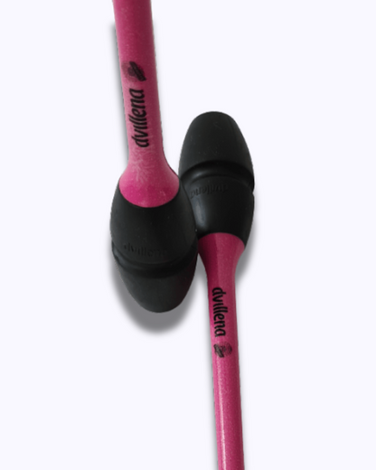 Mazas 41 cm - Rosa con brillo y Negro