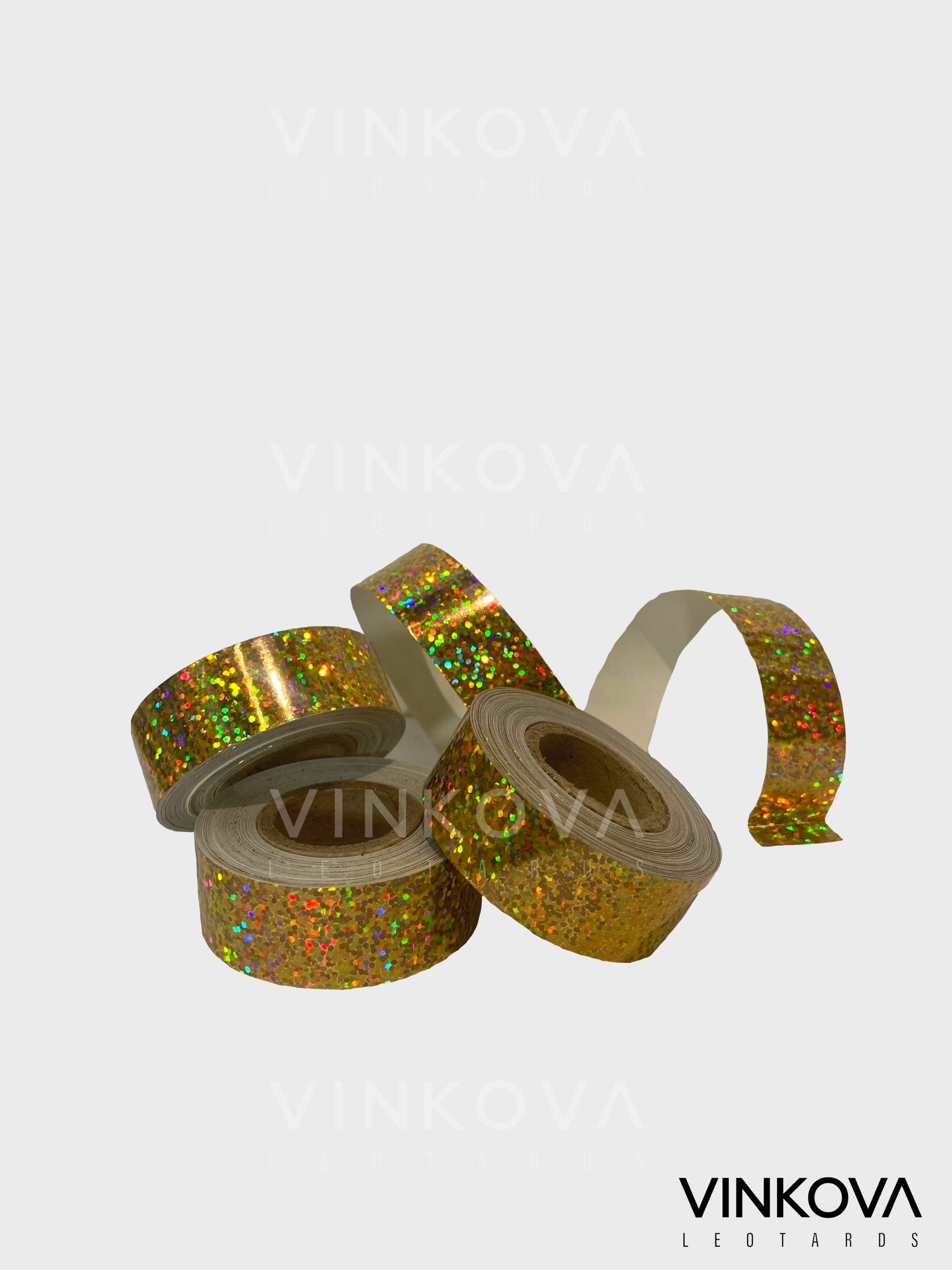 Rollo Adhesivo Chispas Dorado
