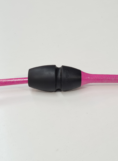 Clavette da competizione omologate FIG 41 cm fucsia glitter e nero