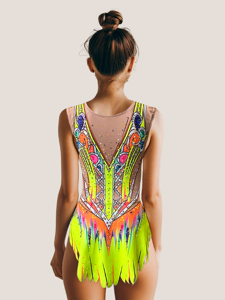 Jasmine  – Maillot gimnasia rítmica TURBO FLUOR