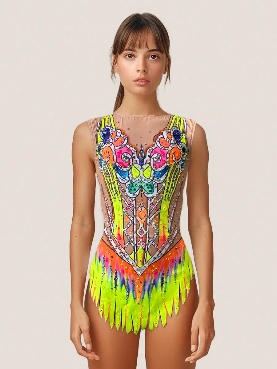 Jasmine  – Maillot gimnasia rítmica TURBO FLUOR
