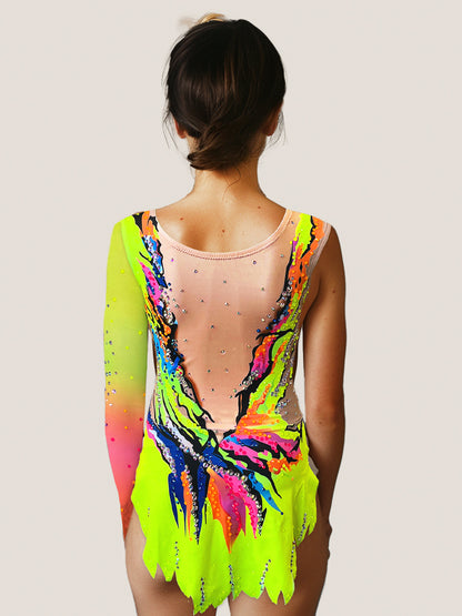 Quin  – Maillot gimnasia rítmica TURBO FLUOR