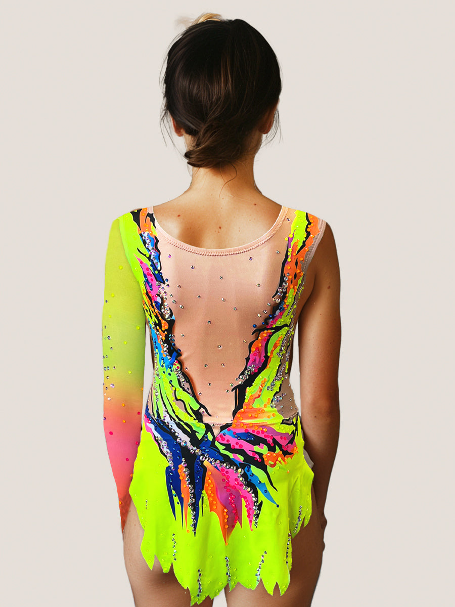 Quin  – Maillot gimnasia rítmica TURBO FLUOR