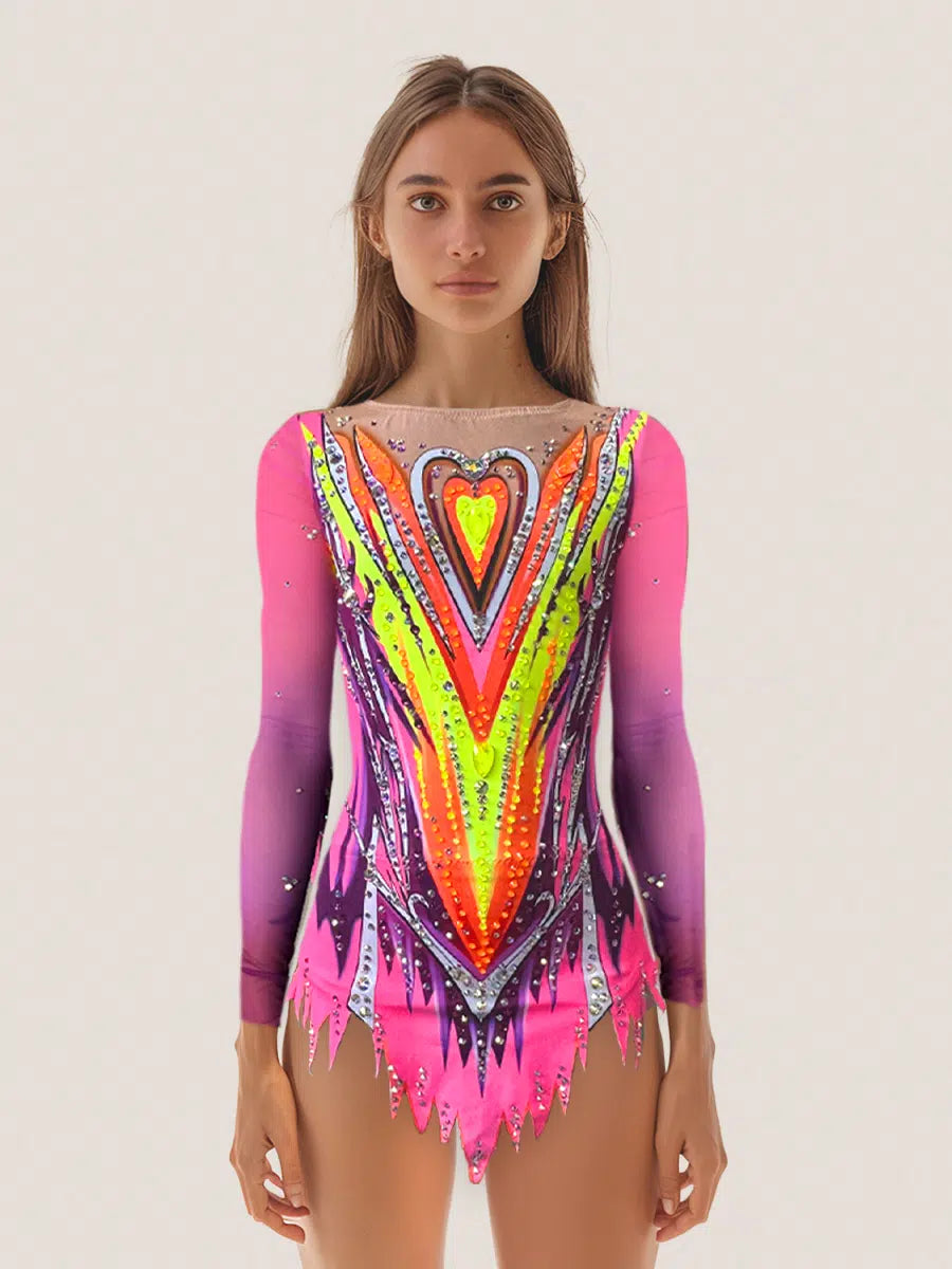 Core  – Maillot gimnasia rítmica TURBO FLUOR