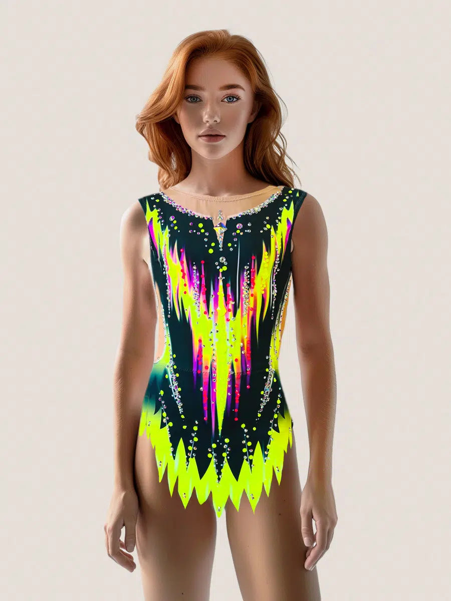 Danna  – Maillot gimnasia rítmica TURBO FLUOR