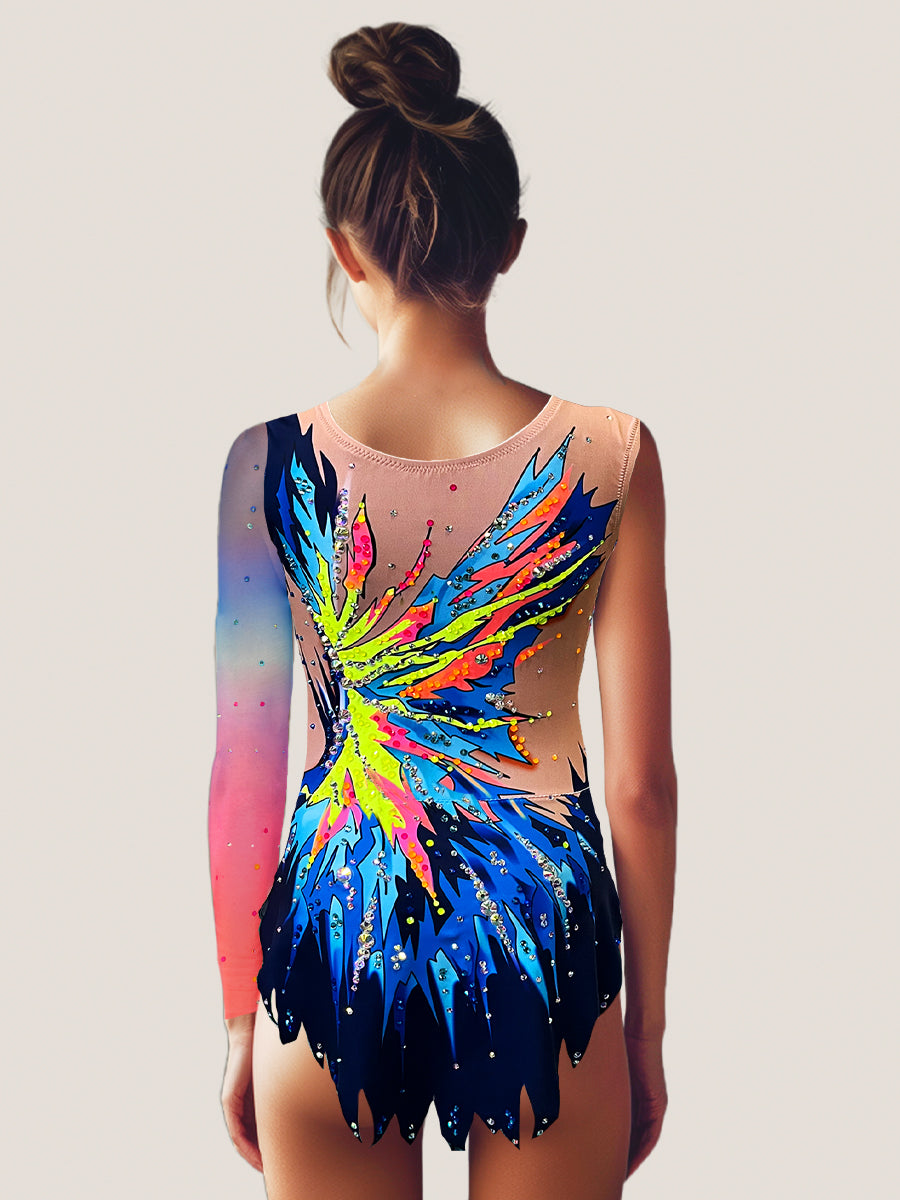 Isabella  – Maillot gimnasia rítmica TURBO FLUOR