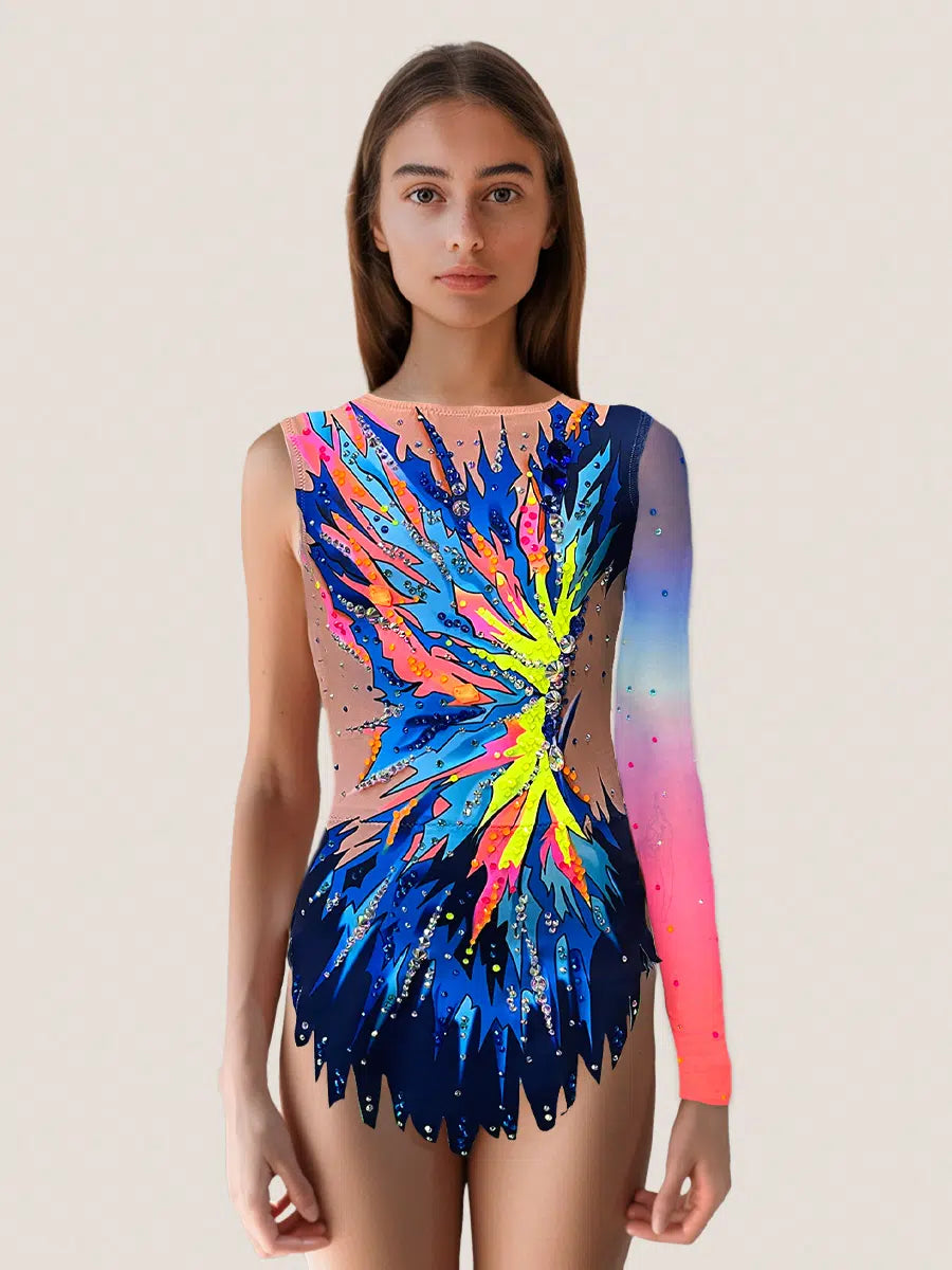 Isabella  – Maillot gimnasia rítmica TURBO FLUOR
