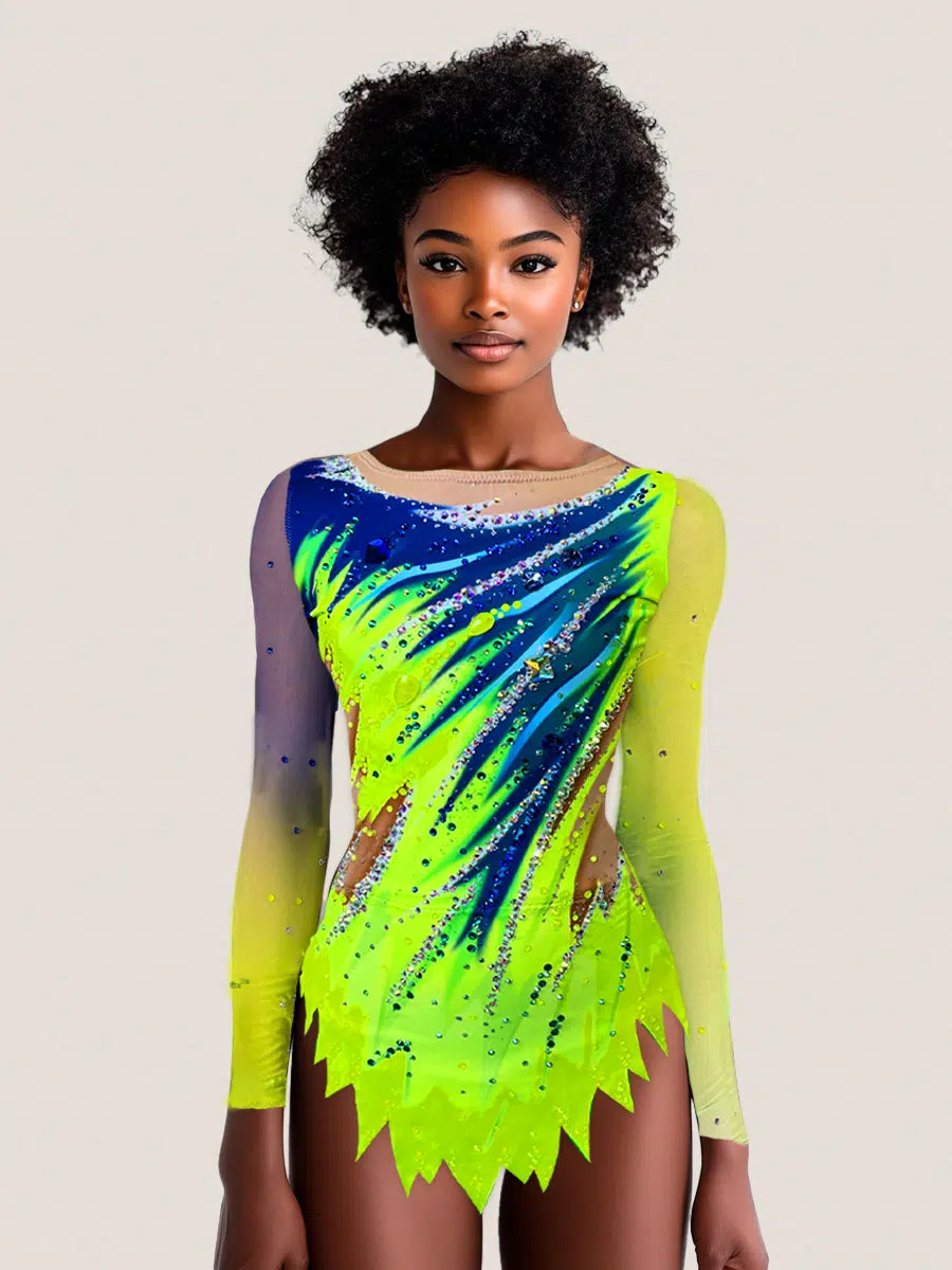 Leva  – Maillot gimnasia rítmica TURBO FLUOR