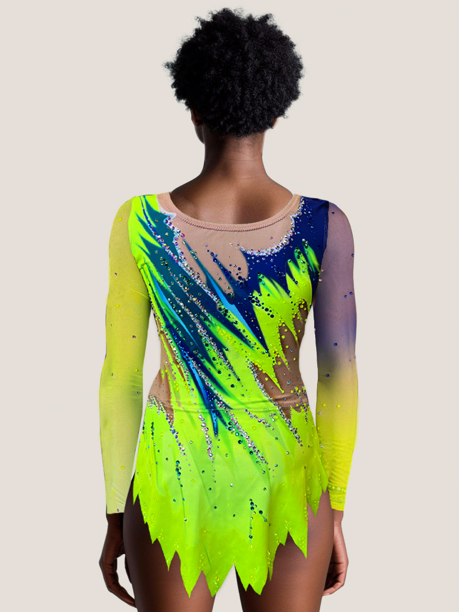 Leva  – Maillot gimnasia rítmica TURBO FLUOR