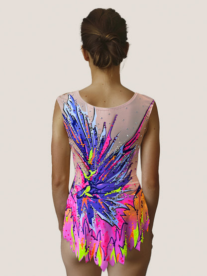Isla  – Maillot gimnasia rítmica TURBO FLUOR