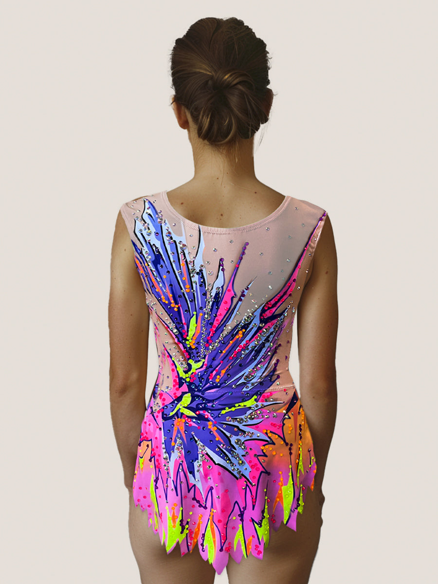 Isla  – Maillot gimnasia rítmica TURBO FLUOR