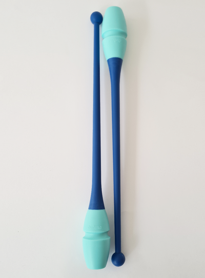 Coppia di clavette Dvillena & Vinkova incastrabili colore navy con testa celeste, attrezzo di qualità.
