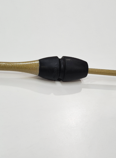 Clavette da competizione omologate FIG 45cm oro glitter e nero.