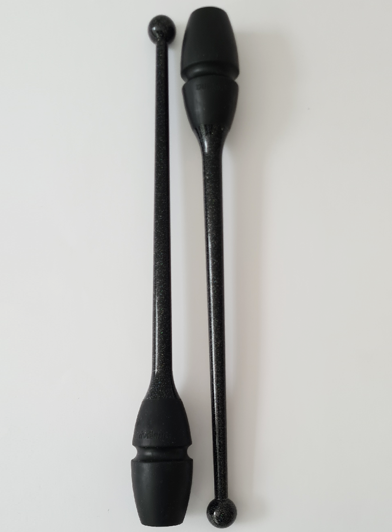 Mazas rítmica Dvillena & Vinkova negro brillo engarzables 36 41 45cm