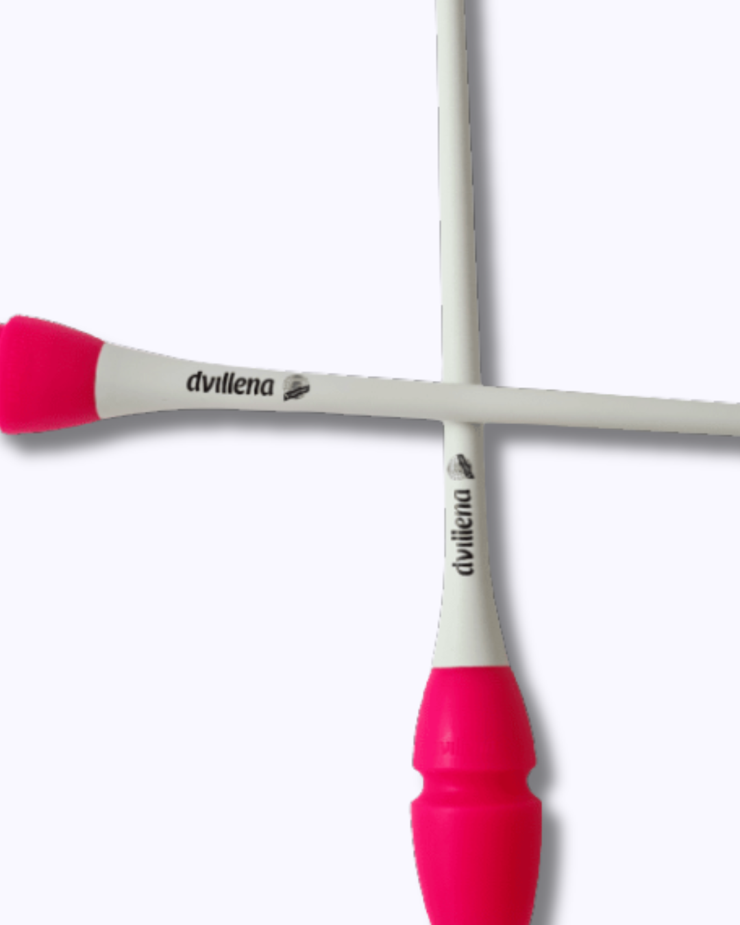 Mazas 45 cm - Blanco y Rosa Fluor