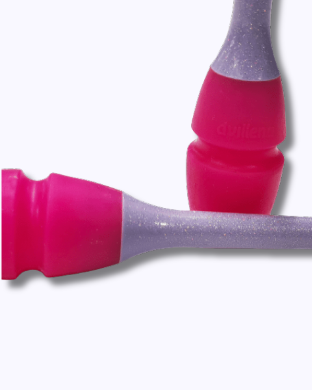 Mazas 36 cm - Morado con brillo y Rosa Fluor