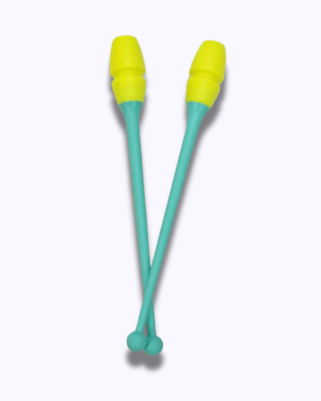 Mazas 36 cm - Turquesa y Amarillo Fluor