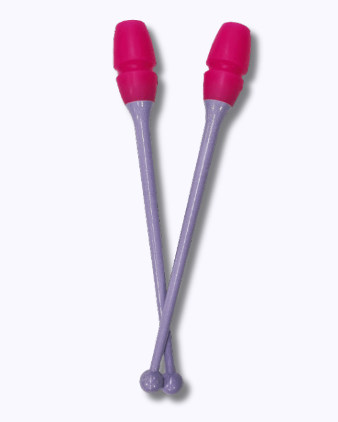 Mazas 36 cm - Morado con brillo y Rosa Fluor