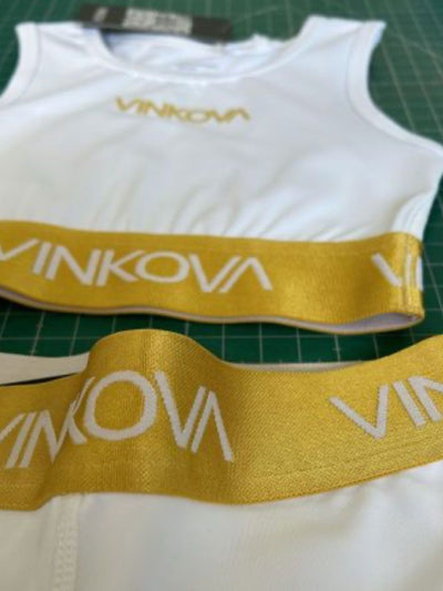 Top Bianco Vinkova con nastro